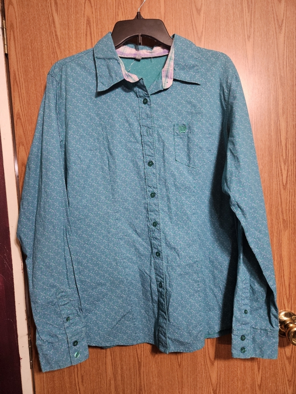 Cinch Womens All Over Print Long Sleeve Button Down Shirt Size XXL 100% Cotton!